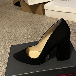 Vince Camuto Black Block Heel Pumps